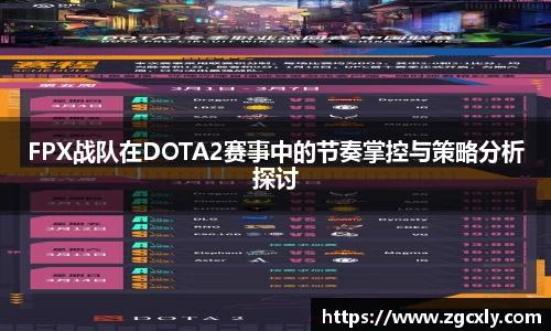 FPX战队在DOTA2赛事中的节奏掌控与策略分析探讨