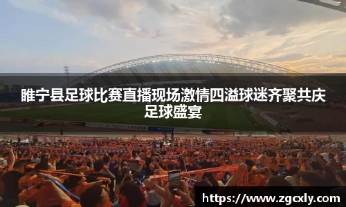 睢宁县足球比赛直播现场激情四溢球迷齐聚共庆足球盛宴